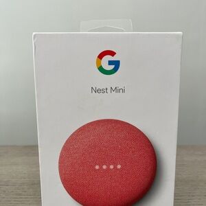 Google Nest Mini in Bold Red